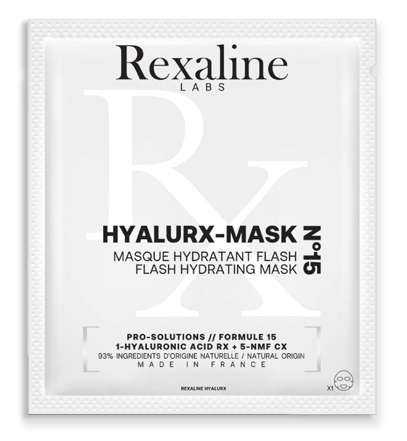 Rexaline - Маска тканевая для мгновенного увлажнения кожи Hyalurx-Mask N15 Flash Hydrating Mask - Фото 3