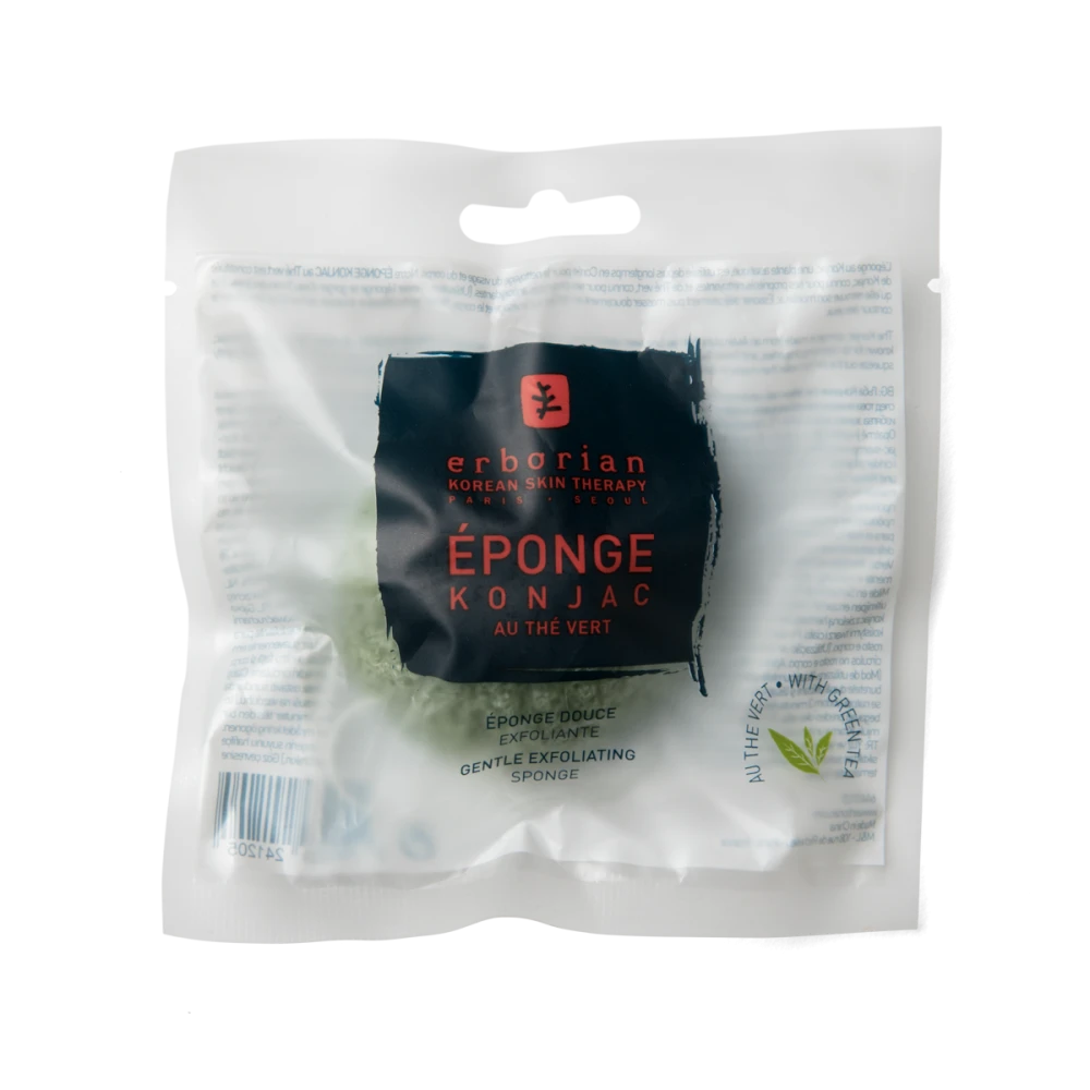 Erborian - Спонж для очищения кожи конжак с зеленым чаем Green Tea Konjac Sponge - Фото 2