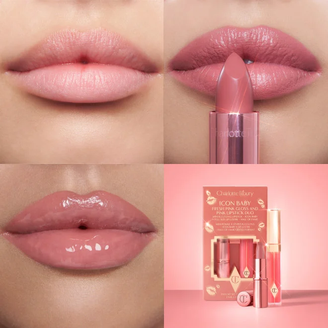 Charlotte Tilbury - Лимитированный набор для губ K.I.S.S.I.N.G Lipstick and Lip Gloss Duos - Фото 3