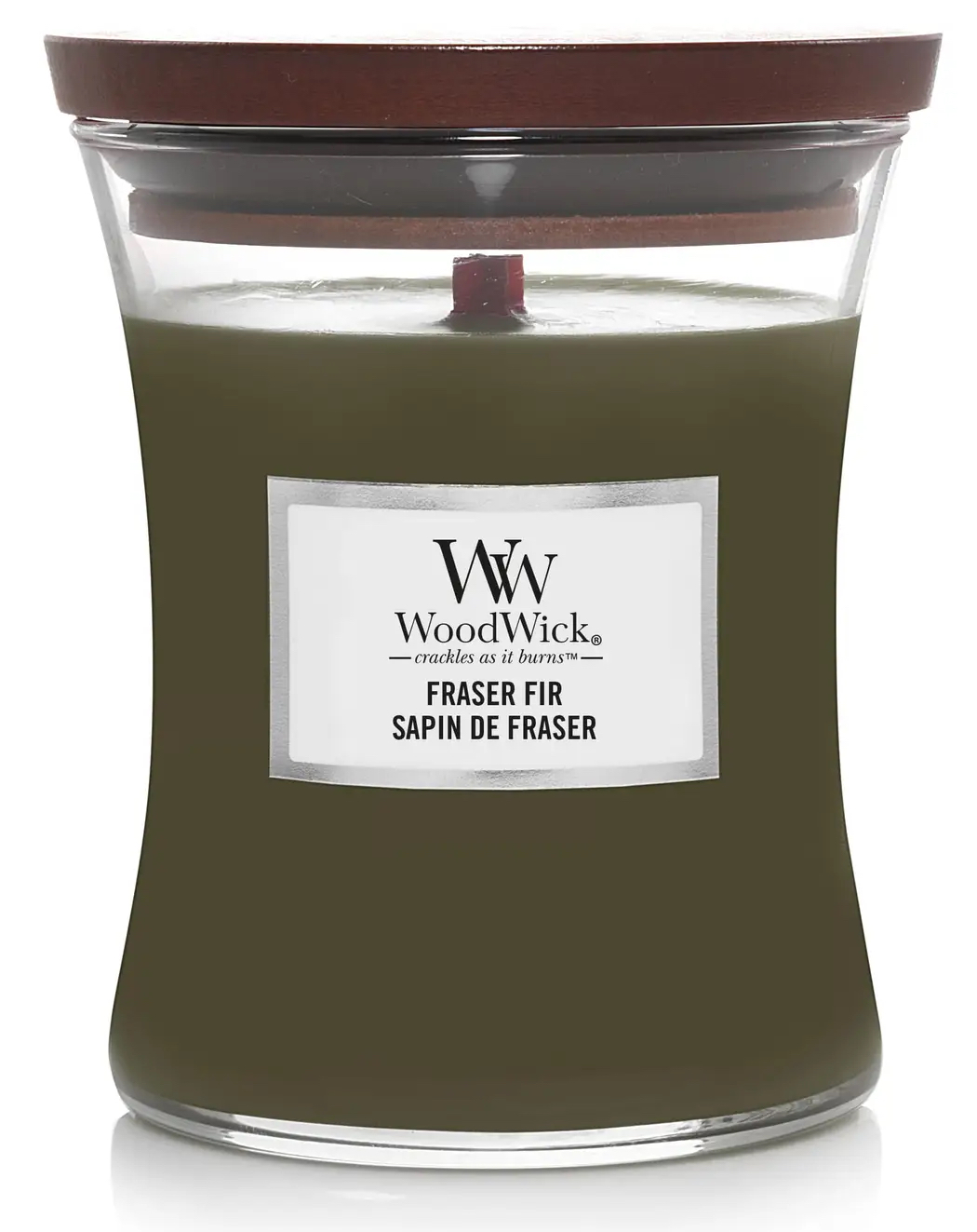 Woodwick - Ароматична свічка з ароматом свіжозрізаної ялини Frasier Fir - Зображення 1