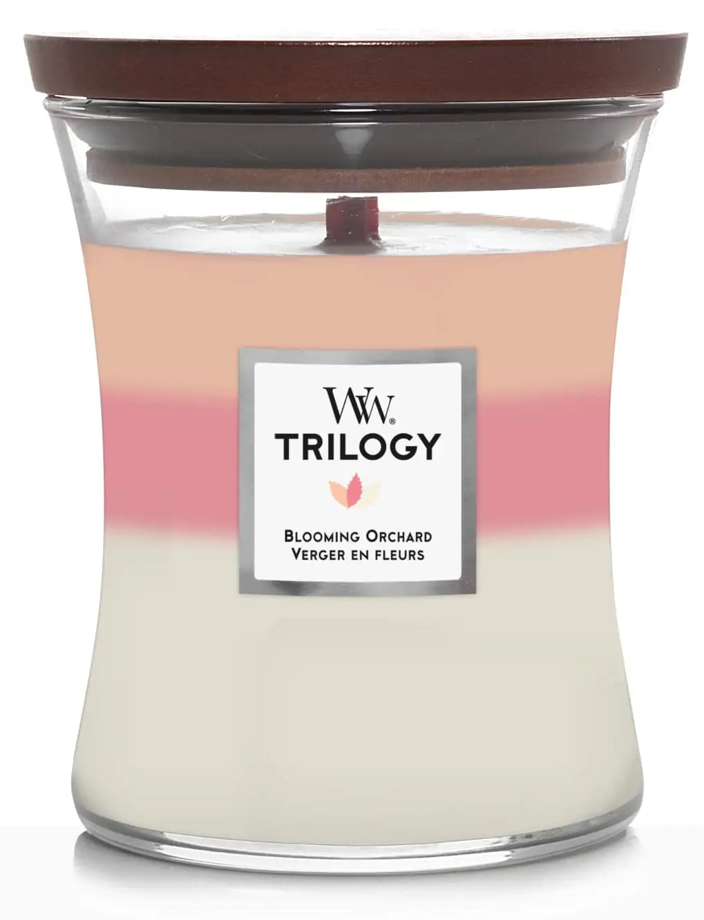 Woodwick - Ароматическая свеча с нежными нотами Trilogy Blooming Orchard - Фото 1