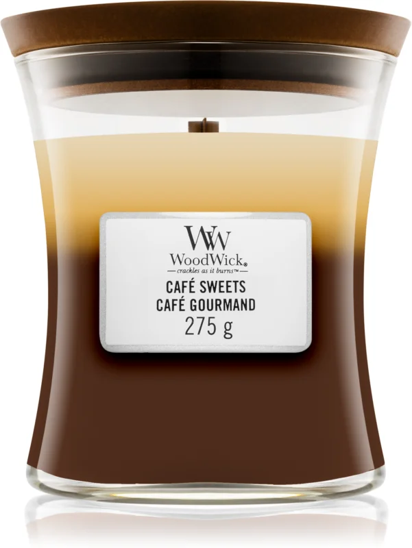 Woodwick - Ароматическая свеча с трехслойным ароматом Trilogy Cafe Sweets - Фото 1