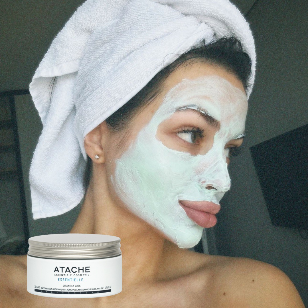 Atache - Восстанавливающая и успокаивающая маска с экстрактом зеленого чая Essentielle Reaffirming Mask Green Tea - Фото 2